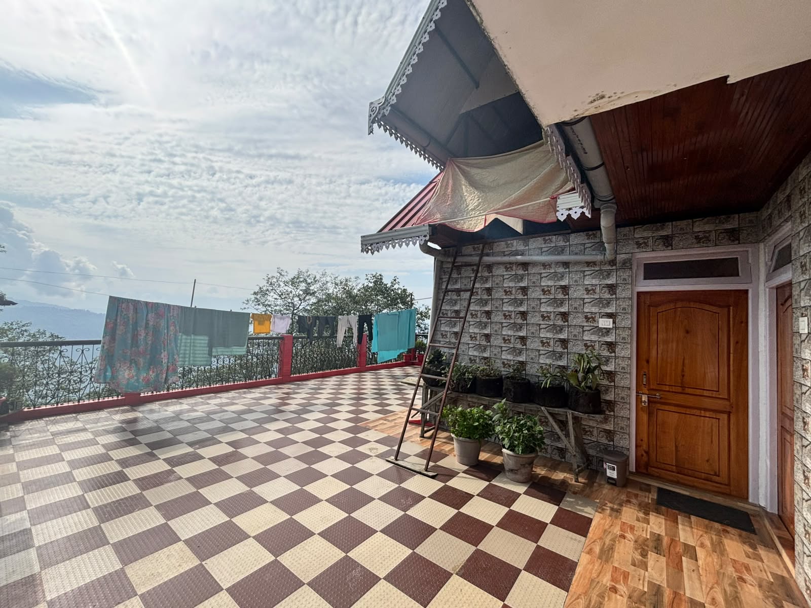 Rooftop panorama over the hills