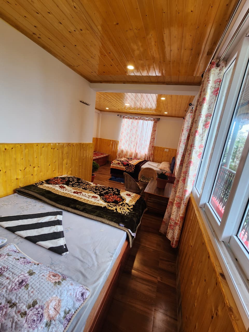 Top-floor room with natural light